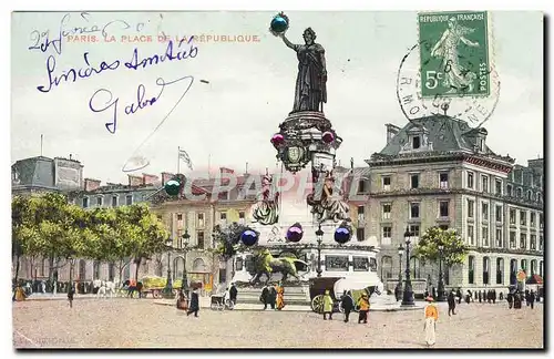 Cartes postales Paris Place de la Republique