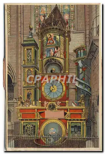 CARTE SYSTEME Strasbourg Horloge astronomique