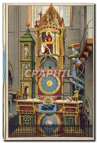 CARTE SYSTEME Strasbourg Horloge astronomique