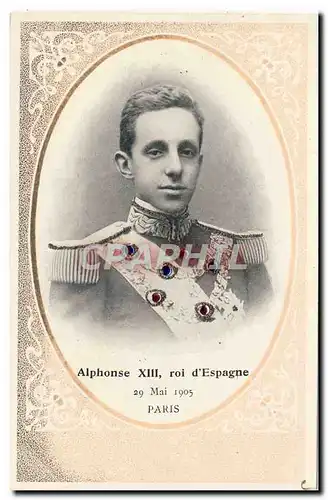 Cartes postales Alphonse XIII Roi d&#39Espagne 29 mai 1905 Paris