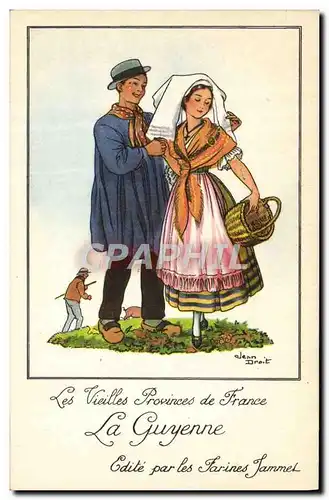 Cartes postales moderne Les Vieilles Provinces de France Guyenne Publicite Farines Jammet Folklore