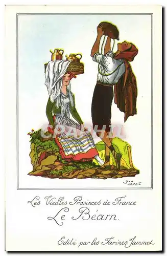 Cartes postales moderne Les Vieilles Provinces de France Bearn Publicite Farines Jammet Folklore