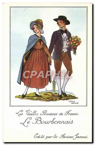 Cartes postales moderne Les Vieilles Provinces de France Bourbonnais Publicite Farines Jammet Folklore