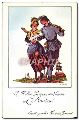 Cartes postales moderne Les Vieilles Provinces de France Artois Publicite Farines Jammet Folklore