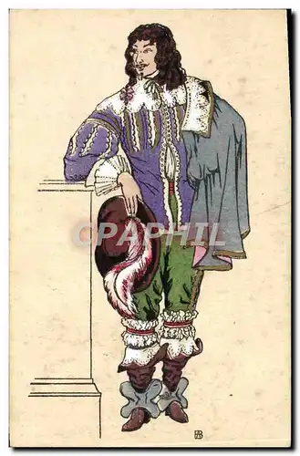 Ansichtskarte AK Histoire Du Costume Francais Regne de Louis XIII 1620 Mousquetaire