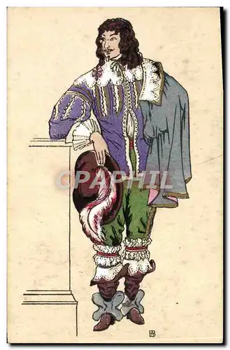 Cartes postales Histoire Du Costume Francais Regne de Louis XIII 1620 Mousquetaire