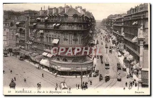 Cartes postales Marseille Rue de la Republique