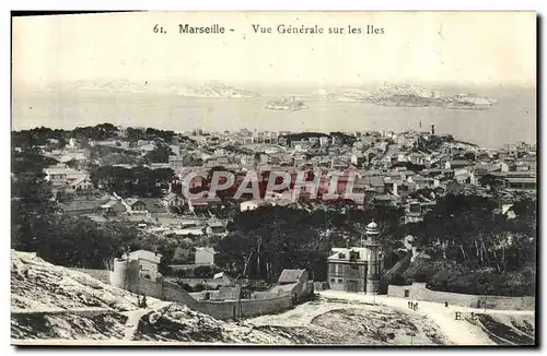 Ansichtskarte AK Marseille Vue Generale Sur les Iles