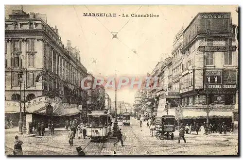 Cartes postales Marseille La Cannebiere Tramway