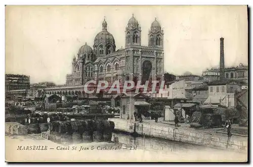 Ansichtskarte AK Marseille Canal St Jean Cathedrale