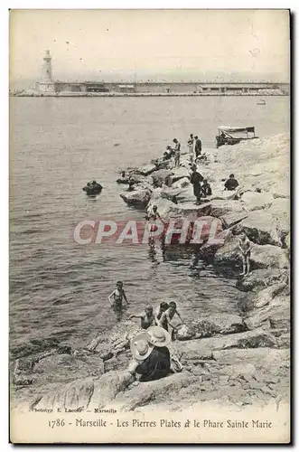 Ansichtskarte AK Marseille Les Pierres Plates le Phare Sainte Marie