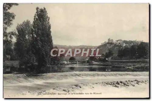 Cartes postales Besancon Barrage et la Citadeile Vue de Micaud