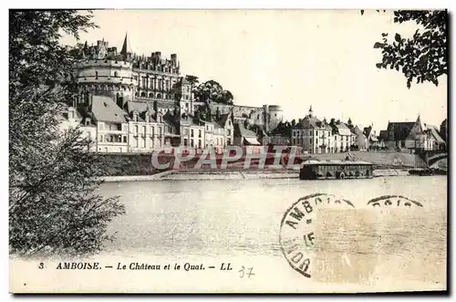 Cartes postales Amboise Le Chateau et le Quai