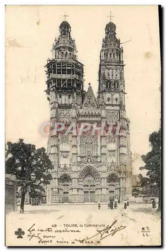 Cartes postales Tours La Cathedrale