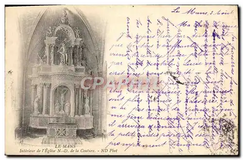 Cartes postales Le Mans Interieur de L&#39Eglise Notre Dame de La Couture