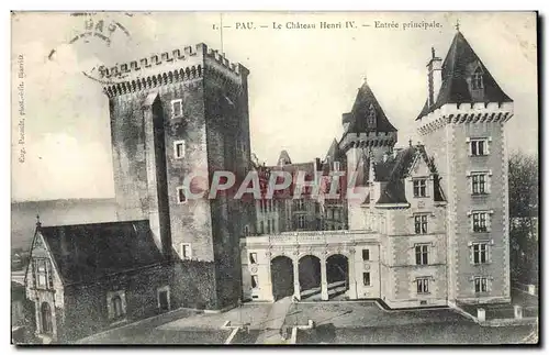 Ansichtskarte AK Pau Le Chateau Henri IV Entree principale