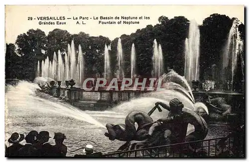 Ansichtskarte AK Versailles Le Parc Le Bassin de Neptune et les grandes eaux