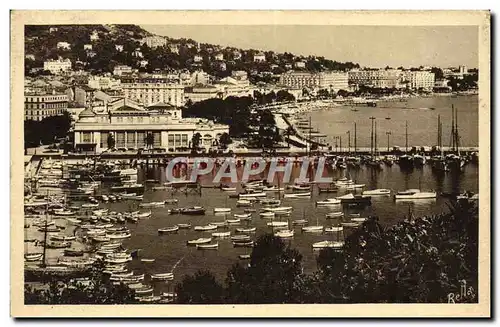 Cartes postales Cannes Vue d&#39ensemble prise du Mont Chevalier Bateaux