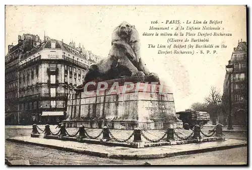 Ansichtskarte AK Paris Le Lion de Beifort