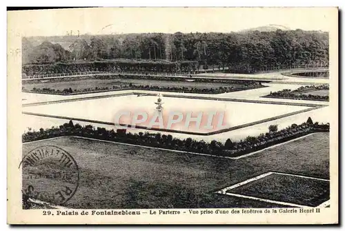 Ansichtskarte AK Palais de Fontainebleau Le Parterre Vue prise d&#39une des fenetres de la Galerie Henri ll