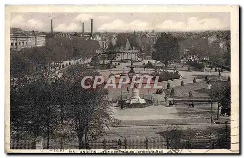 Cartes postales Angers Vue generale du Jardin du Mail