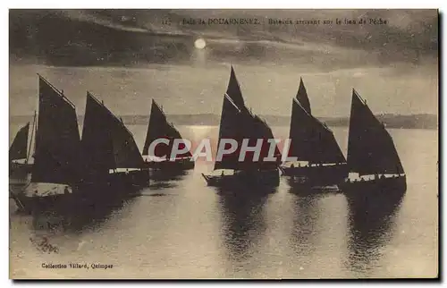 Ansichtskarte AK Baie de Douarnenez Bateaux arrivant sur le lieu de peche Bateaux