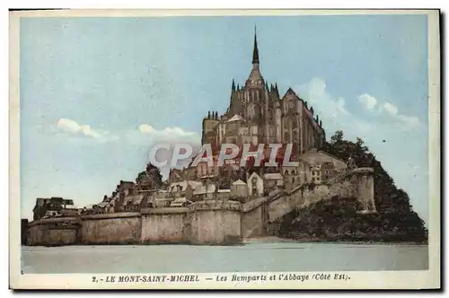 Cartes postales Le Mont Saint Michel Les Remparts et l'Abbaye
