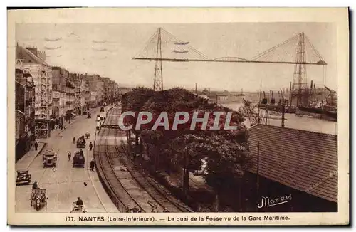 Ansichtskarte AK Nantes Le quai de la Fosse vu de la Gare Maritime