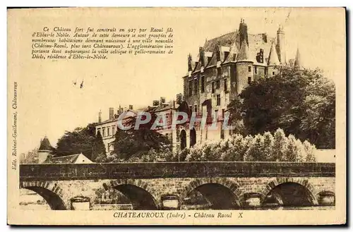 Cartes postales Chateauroux Chateau Raoul X