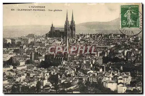 Cartes postales L&#39Auvergne Clermont Ferrand Vue generale