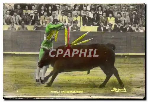 Cartes postales Arruza Banderilleando Corrida Taureau