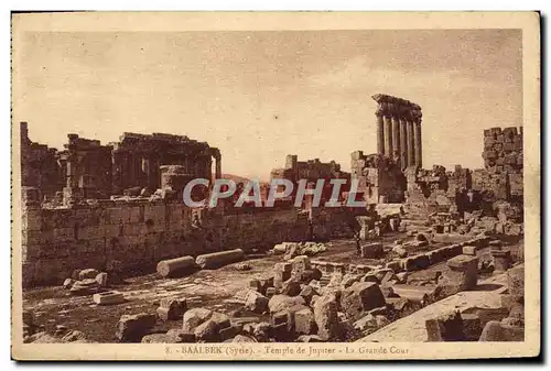 Cartes postales Baalbek Temple de Jupiter La grande cour