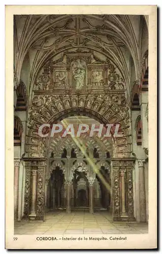 Cartes postales moderne Cordoba Interior de la Mezquita Catedral