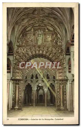 Moderne Karte Cordoba Interior de la Mezquita Catedral