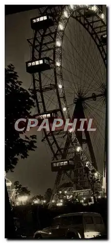 Cartes postales moderne Wien bei Nacht Riesenrad Automobile Manege Foire