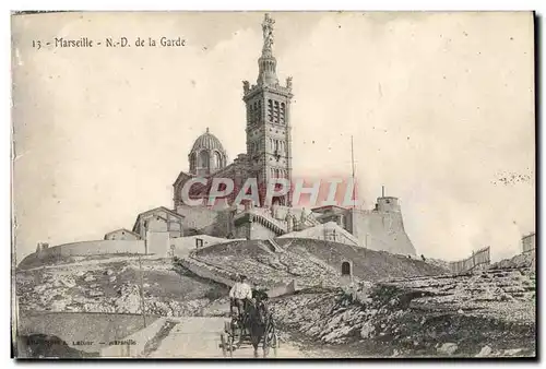 Cartes postales Marseille Notre Dame De la Garde Caleche Cheval