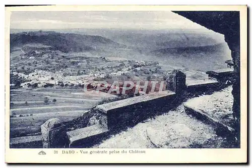 Cartes postales Dabo Vue Generale Prise du Chateau