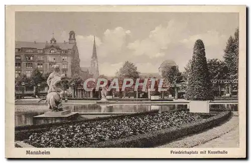 Cartes postales Mannheim Friedrichsplatz mit Kunsthalle