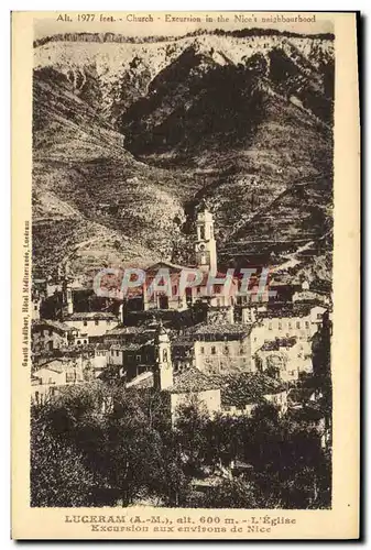 Cartes postales Luceram L&#39Eglise Excursion aux Environs de Nice