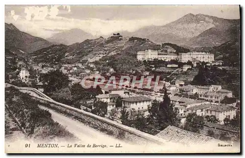 Cartes postales Menton La Vallee de Borrigo