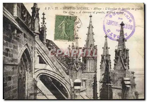 Cartes postales Mont Saint Michel L'Escalier de dentelle en granit