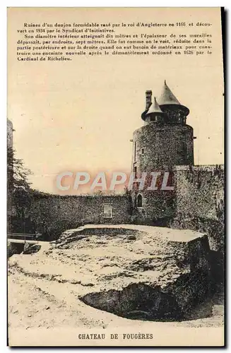 Cartes postales moderne Chateau de Fougeres