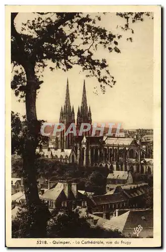 Ansichtskarte AK Quimper La Cathedrale vue du Frugy