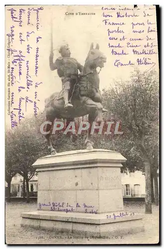 Ansichtskarte AK Dinan La Statue de Duguesclin Cheval