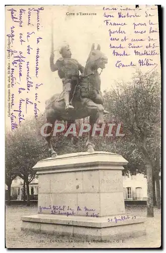 Cartes postales Dinan La Statue de Duguesclin Cheval