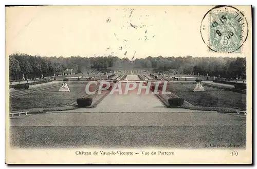 Cartes postales Chateau de Vaux le Vicomte Vue du Parterre