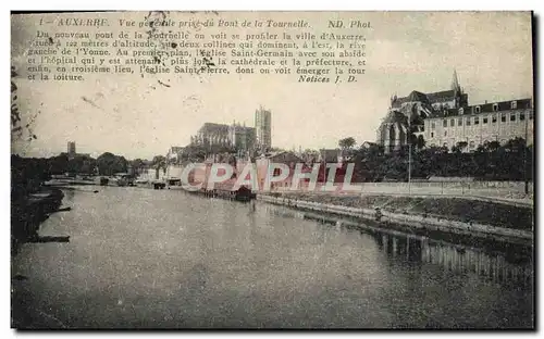 Cartes postales Auxerre Vue Generale Prise du Pont de la Tournelle