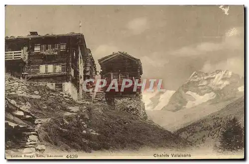 Cartes postales Chalets Valaisans