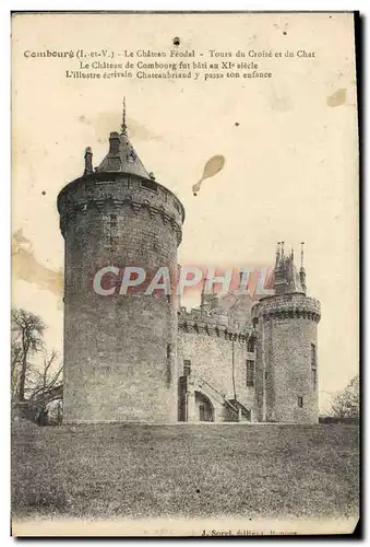 Ansichtskarte AK Combourg Le Chateau Feodal Tours du Croise et du Chat Le chateau de Combourg