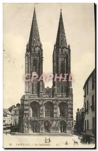 Ansichtskarte AK Saint Lo La Cathedrale